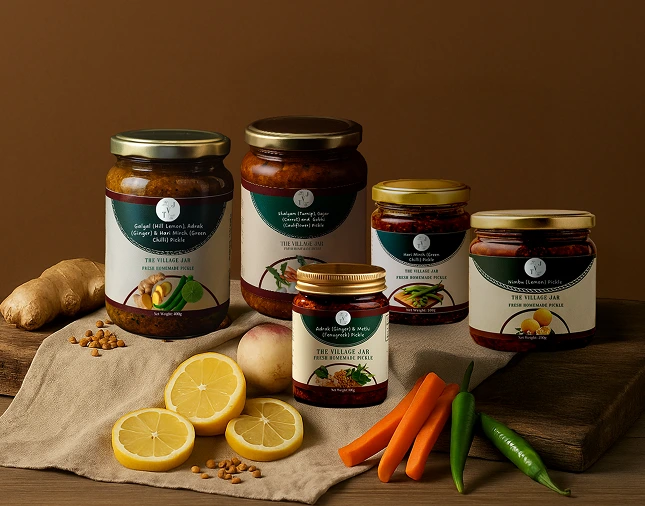Handcrafted pickles from The Village Jar, Himachal Pradesh